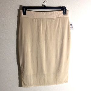 Tan / Cream Pencil Skirt